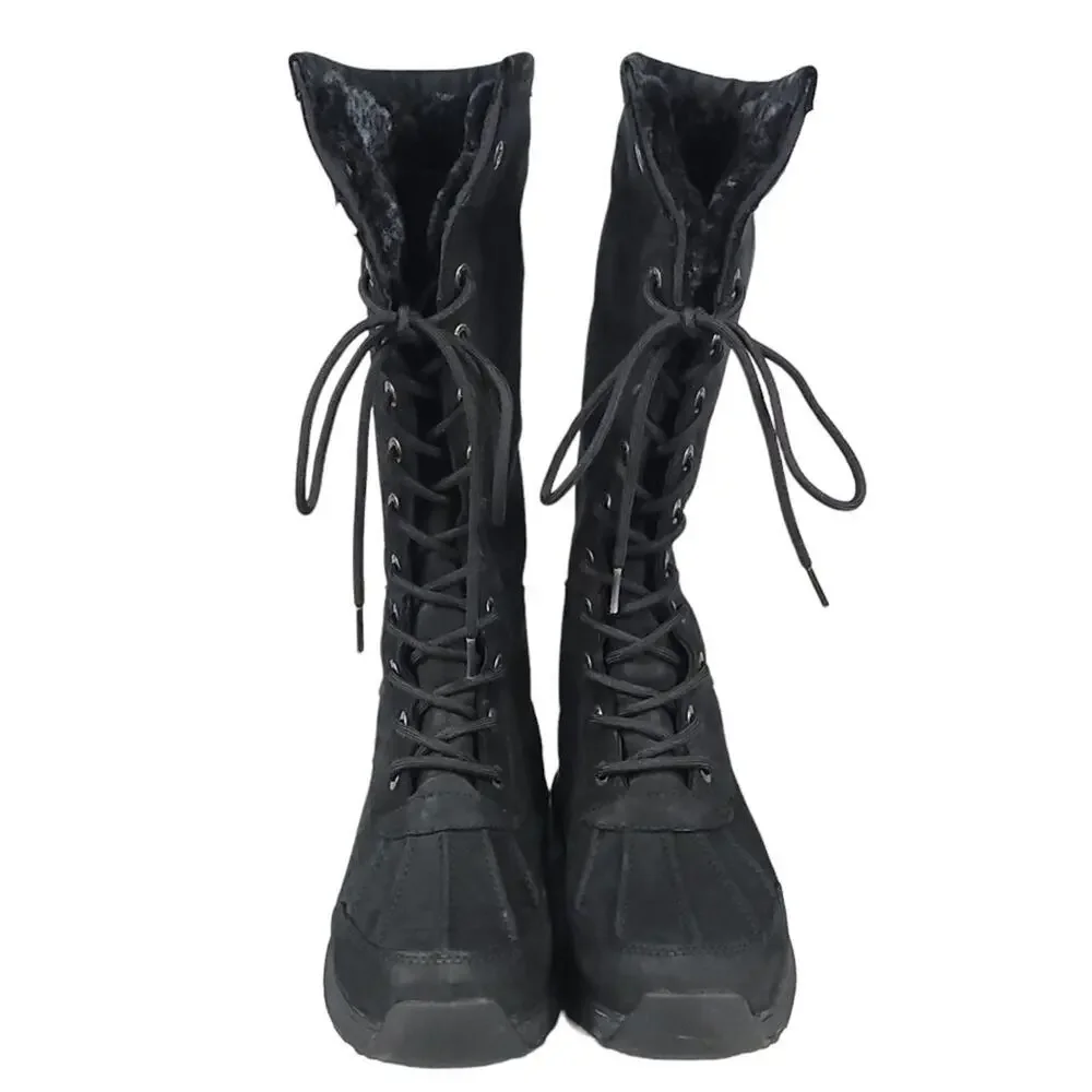 UGG Adirondack III Tall Waterproof Boots Leopard Black Winter Snow Fashion